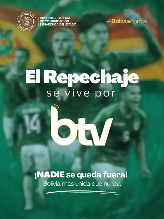Canal oficial para ver el Bolivia vs Surinam. Foto: Bolivia TV