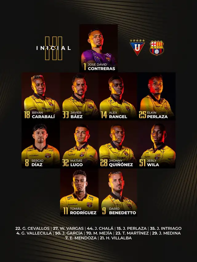 Alineación de Barcelona SC. Alineación de Barcelona SC.