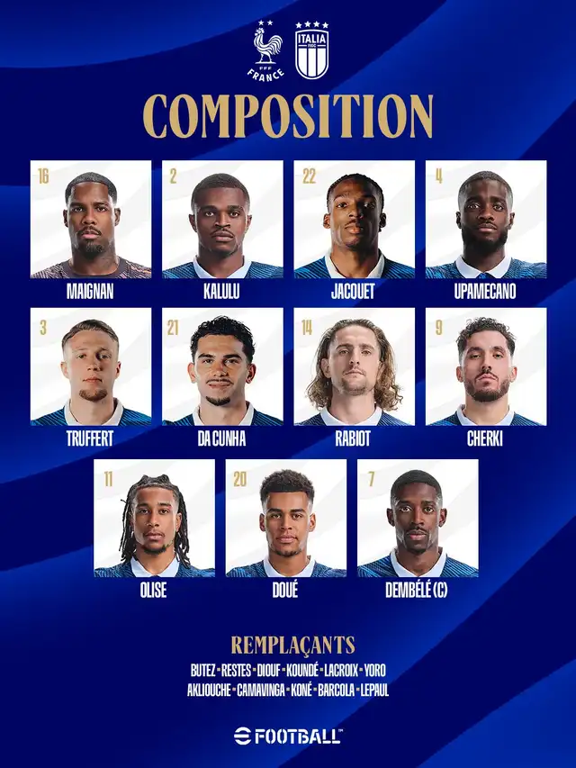 Alineación confirmada de Francia