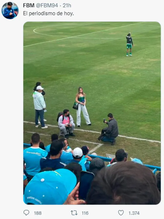 Hincha de Sporting Cristal publicó una fotografía de Nair Aliaga.