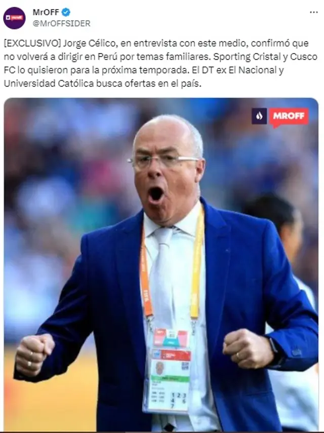 Jorge Célico fue pretendido por Sporting Cristal