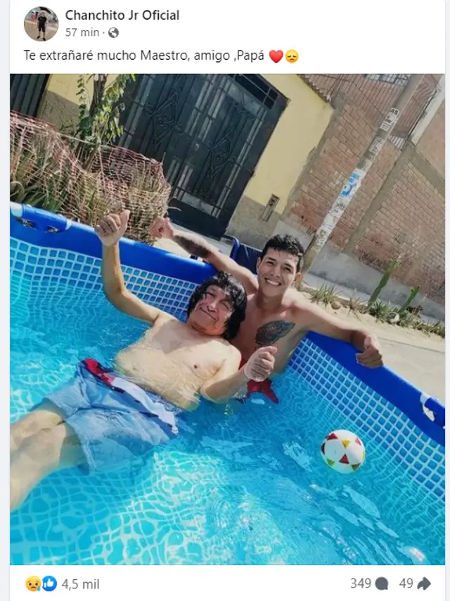 Hijo de Raúl Espinoza se despide de su padre en Facebook.   