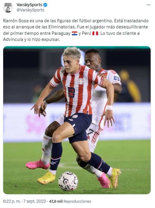 Juan Pablo Varsky sobre Luis Advíncula