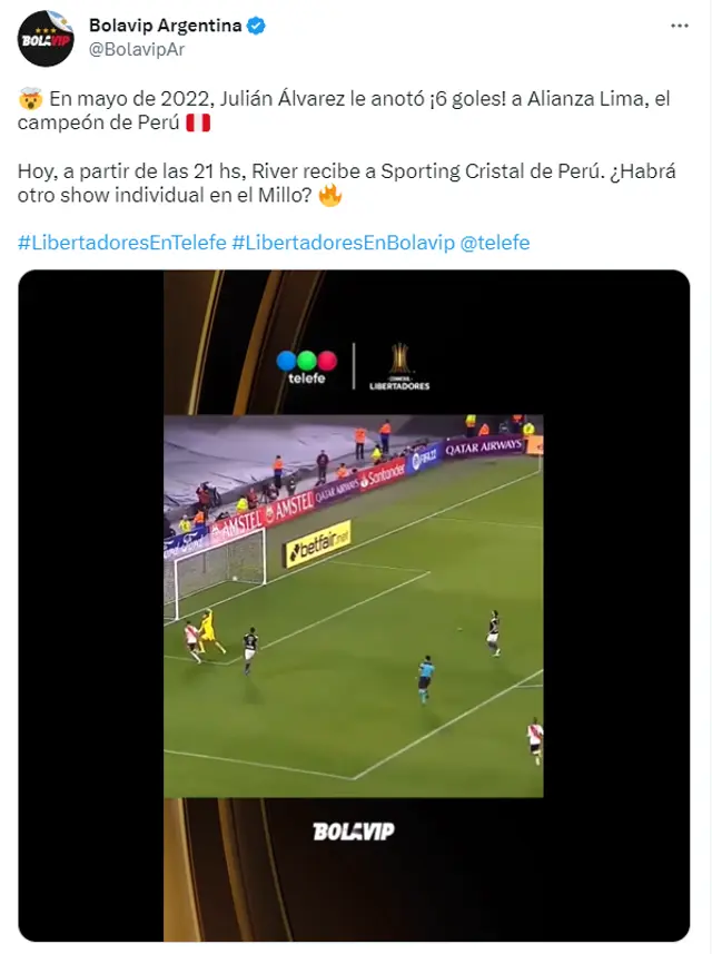 River Plate, Alianza Lima, Julián Álvarez
