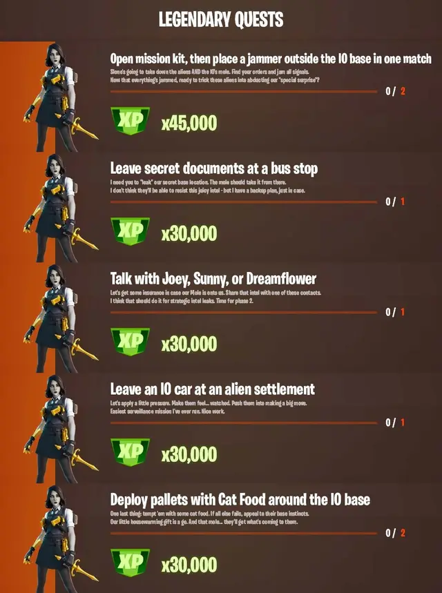 fortnite misiones epicas legendarias filtradas semana 13