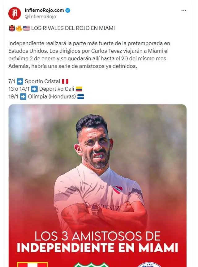 Cristal tendrá amistoso ante Independiente