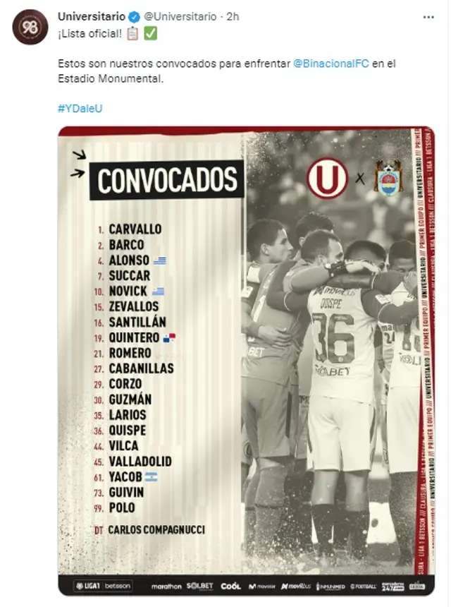 Universitario de Deportes. Universitario de Deportes.