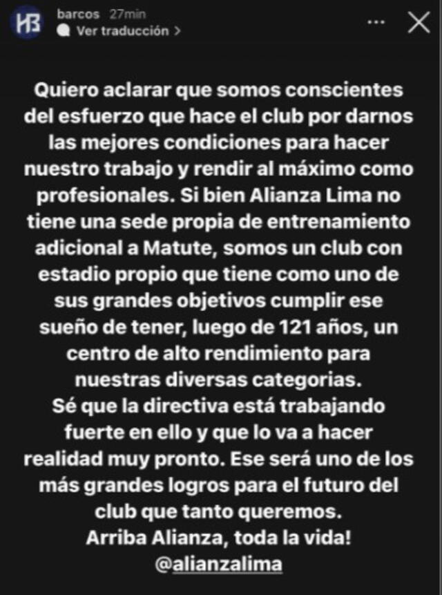  El mensaje Hernán Barcos.    