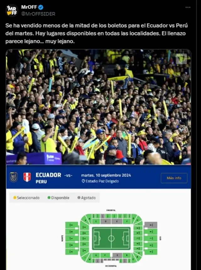 Venta de entradas Ecuador vs. Perú Venta de entradas Ecuador vs. Perú