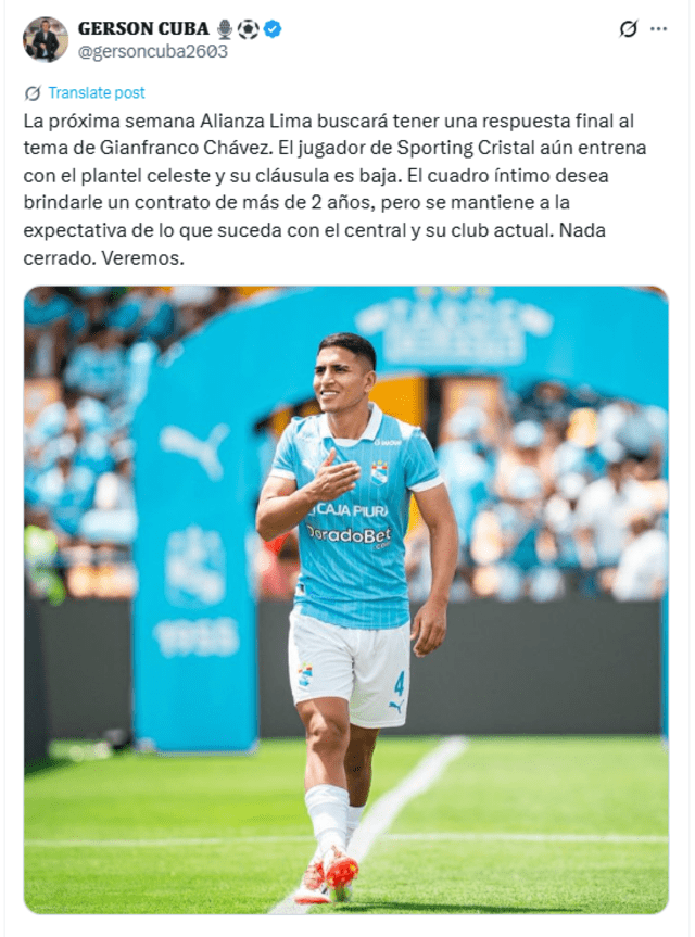 gianfranco chavez alianza lima
