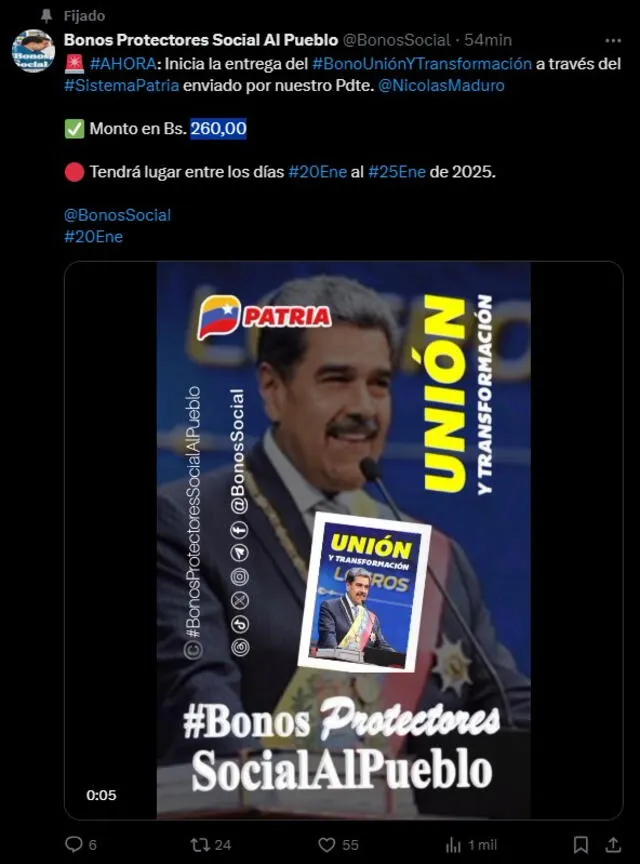 Primer Bono Especial