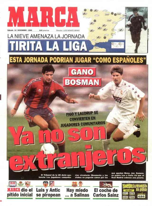 La Ley Bosman revolucionó el fútbol.    