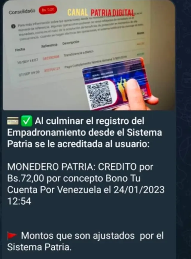 bono Tú Cuentas por Venezuela