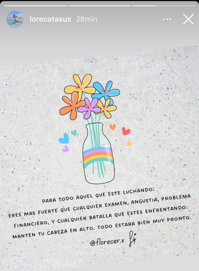 Post de Lorena Catasus, esposa del Coyote en Instagram.