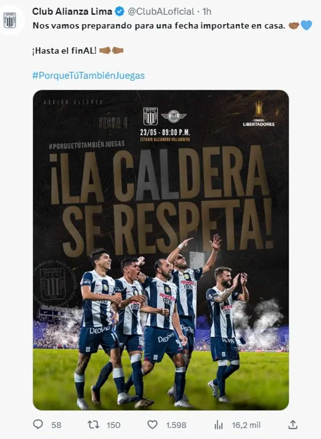 <strong>Twitter Alianza Lima</strong>   