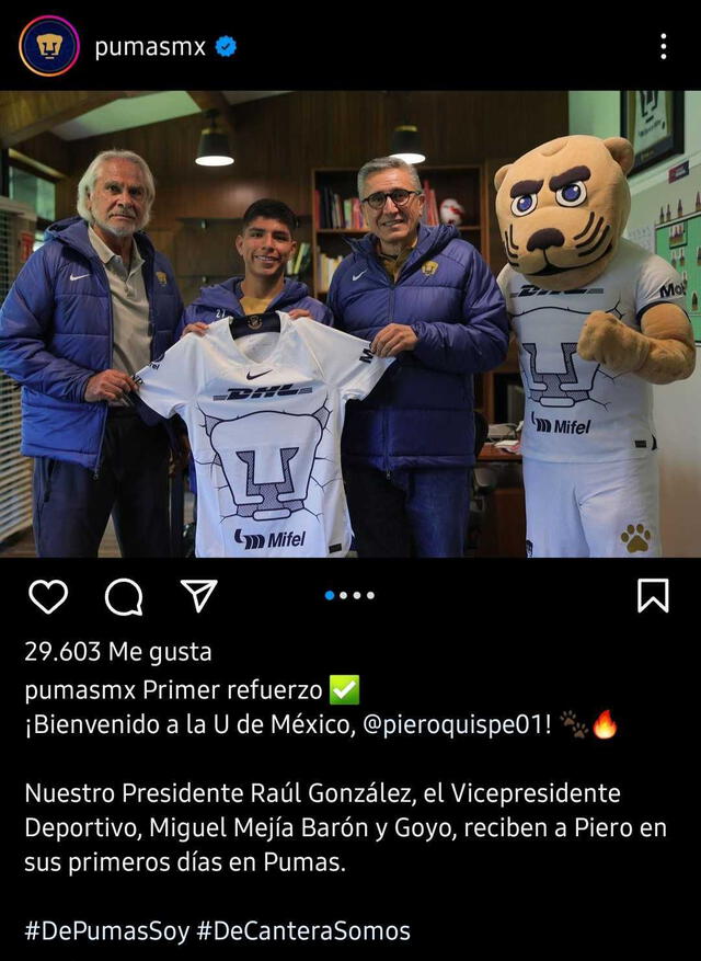 Piero Quispe, Pumas UNAM