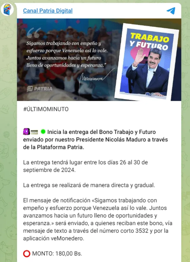 bonos de la patria septiembre 2024