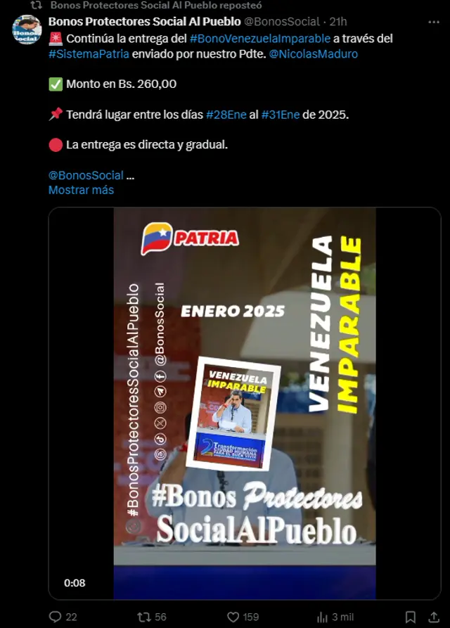 Segundo Bono Especial