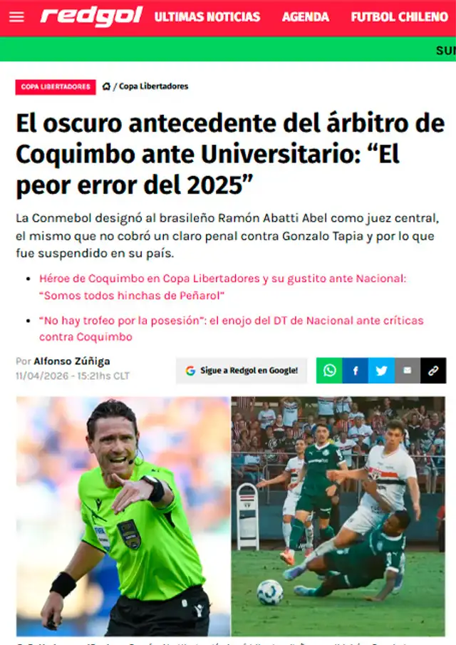Ramon Abatti, Universitario vs Coquimbo Unido Ramon Abatti, Universitario vs Coquimbo Unido