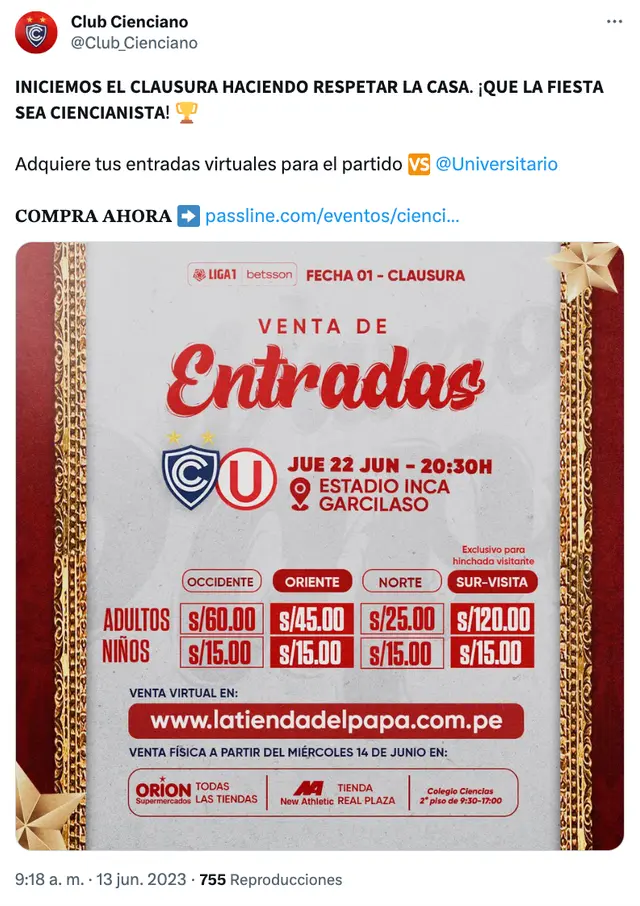 Cienciano vs Universitario Cienciano vs Universitario