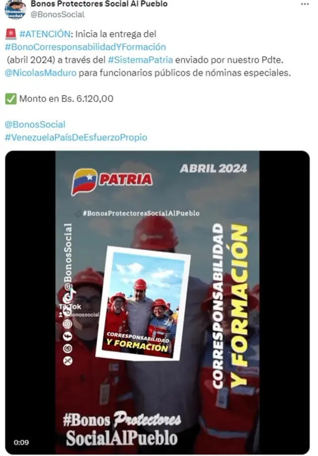 Bono Corresponsabilidad y Formación 2024