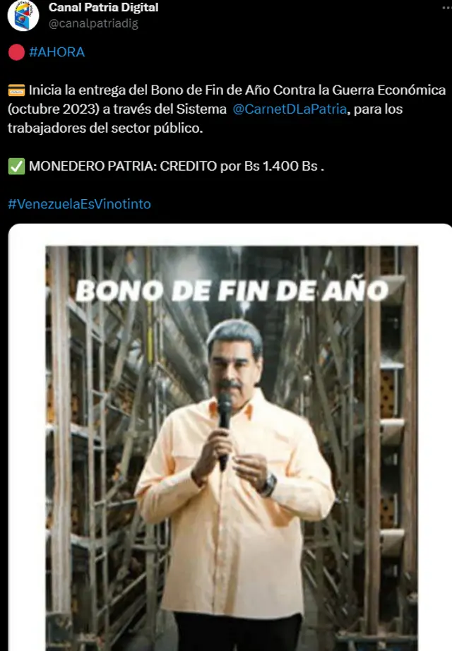 Bono guerra económica