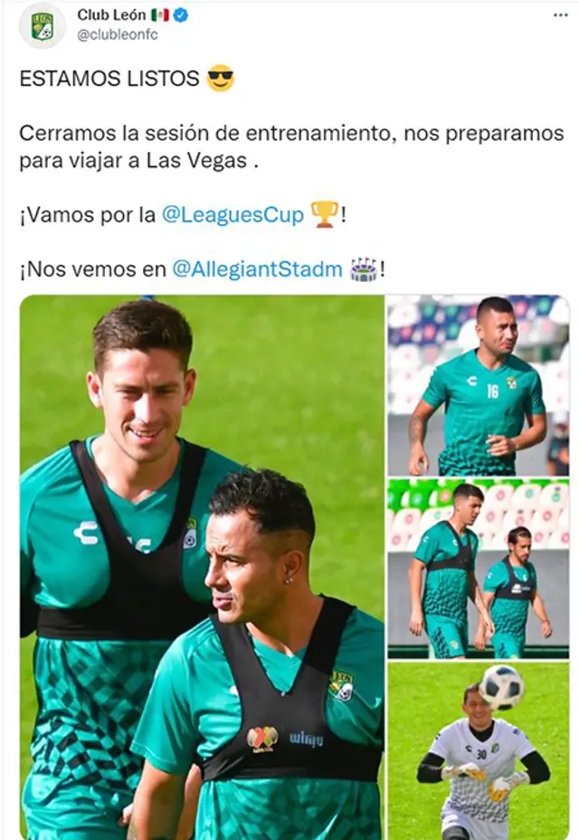 Mensaje de León FC previo a la final de la Leagues Cup.   