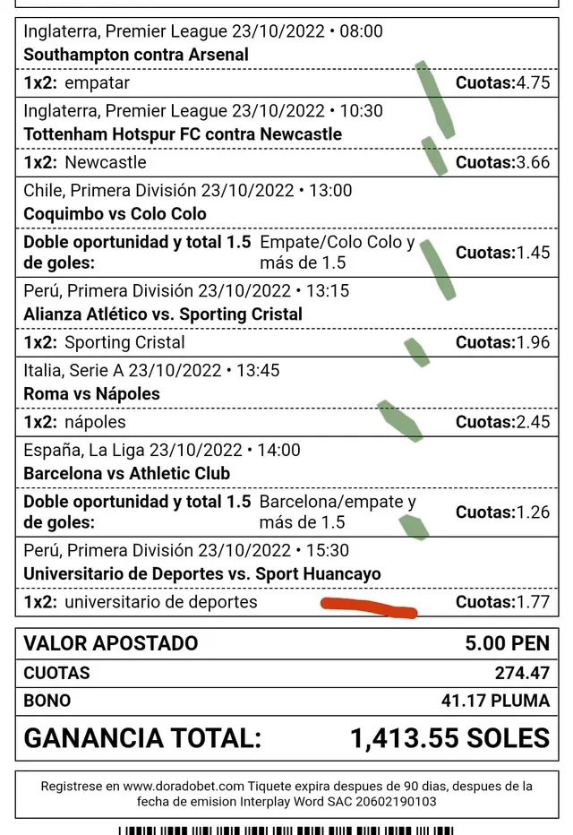 Apuesta Universitario vs Sport Huancayo.