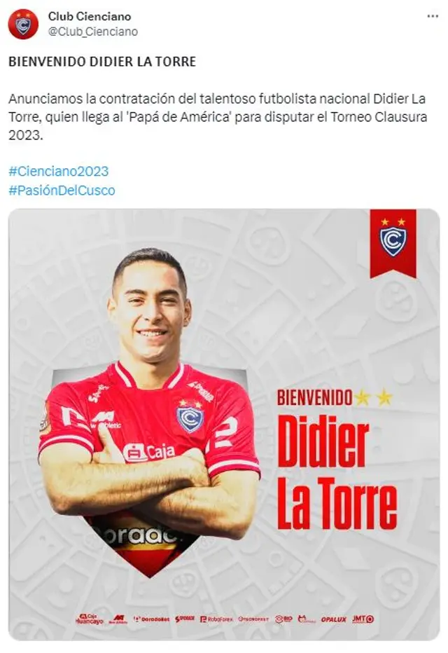Didier La Torre, Cienciano
