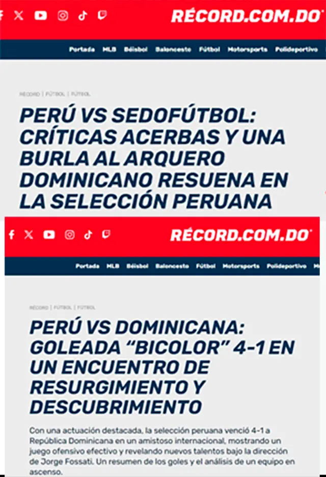 Perú vs República Dominicana