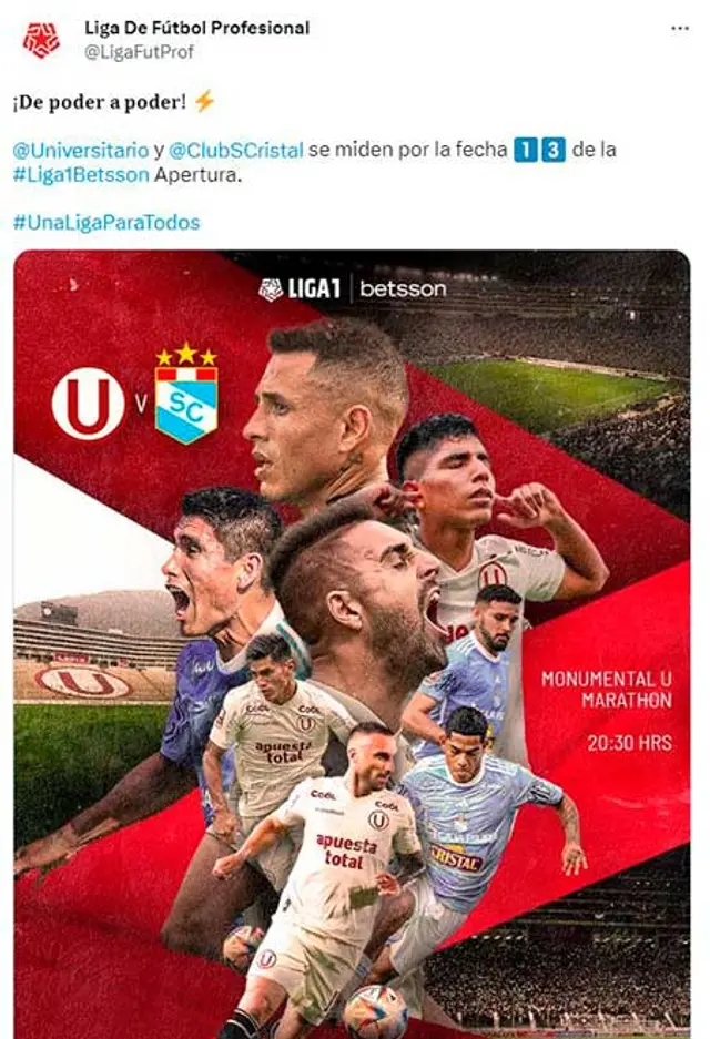 Universitario vs Sporting Cristal