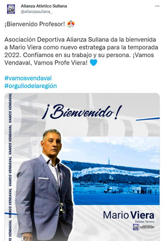 Alianza Atlético hizo oficial la llegada de Mario Viera. Alianza Atlético hizo oficial la llegada de Mario Viera.