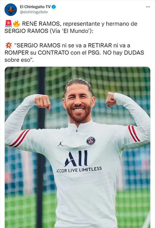 Información sobre Sergio Ramos.   