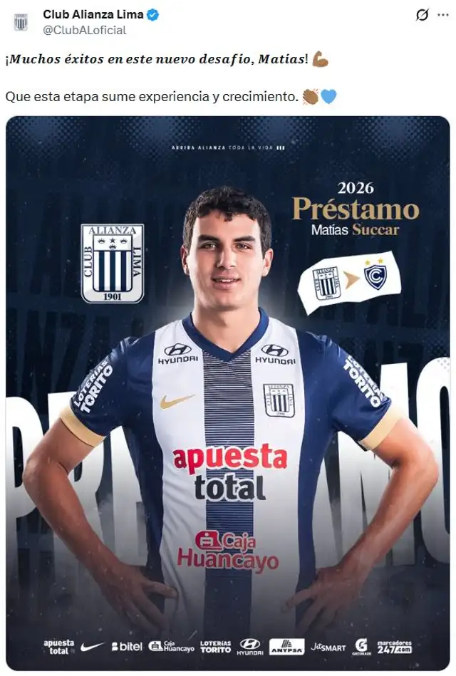 Alianza Lima, Matías Succar Alianza Lima, Matías Succar