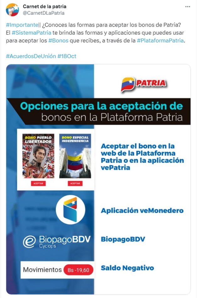 bono en venezuela