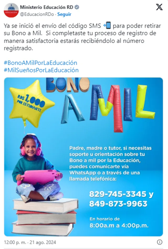 Bono a Mil 2024 consulta