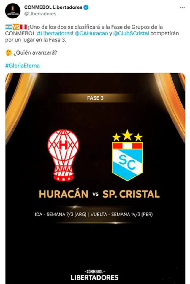 Sporting Cristal vs Huracán