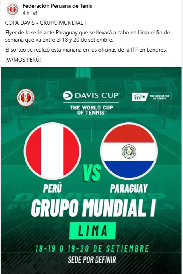Perú vs Paraguay por el Grupo Mundial I   