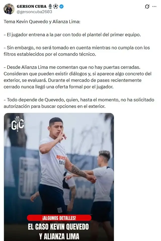 Kevin Quevedo, Alianza Lima Kevin Quevedo, Alianza Lima