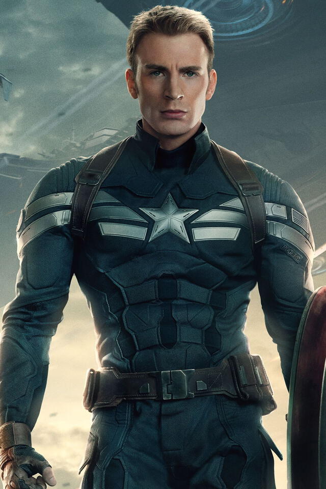 Chris Evans interpretando al 'Capitán América'