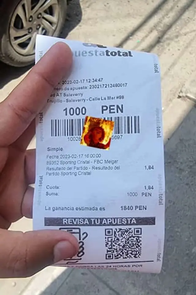 Hincha apostó mil soles a que Sporting Cristal vencerá a Melgar.