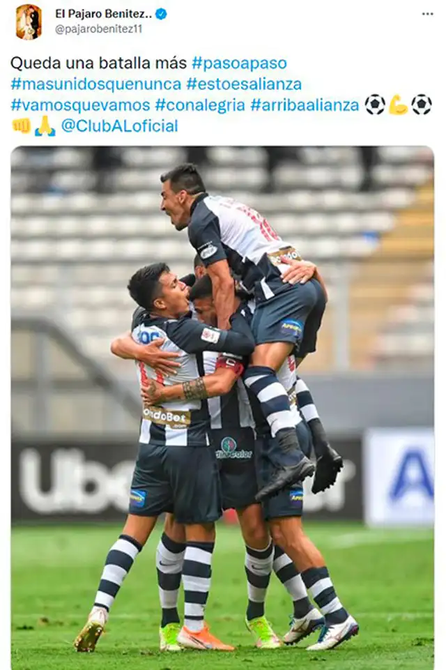 Mensaje de Édgar Benítez tras victoria de Alianza Lima.   