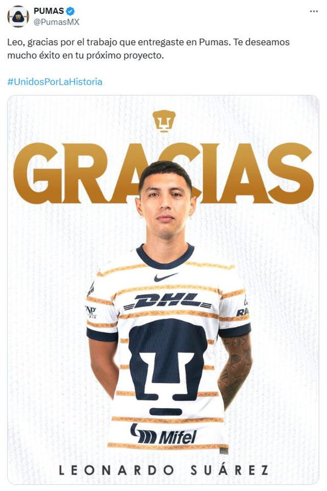 Leonardo Suárez, Pumas Leonardo Suárez, Pumas