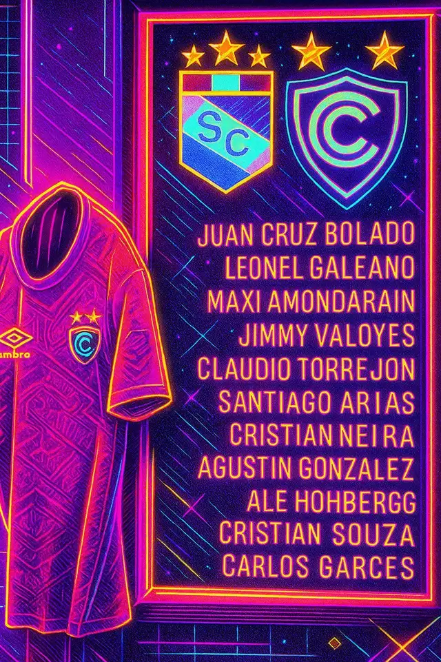 Alineación de Cienciano vs. Sporting Cristal.   
