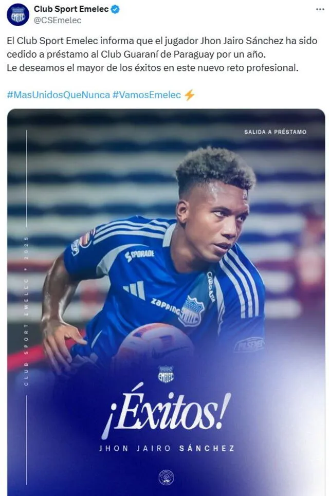 Emelec, Jhon Jairo Sánchez