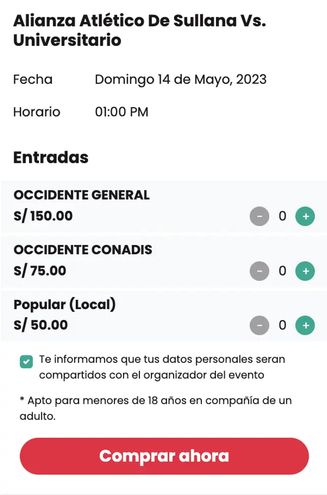 Alianza Atlético vs Universitario