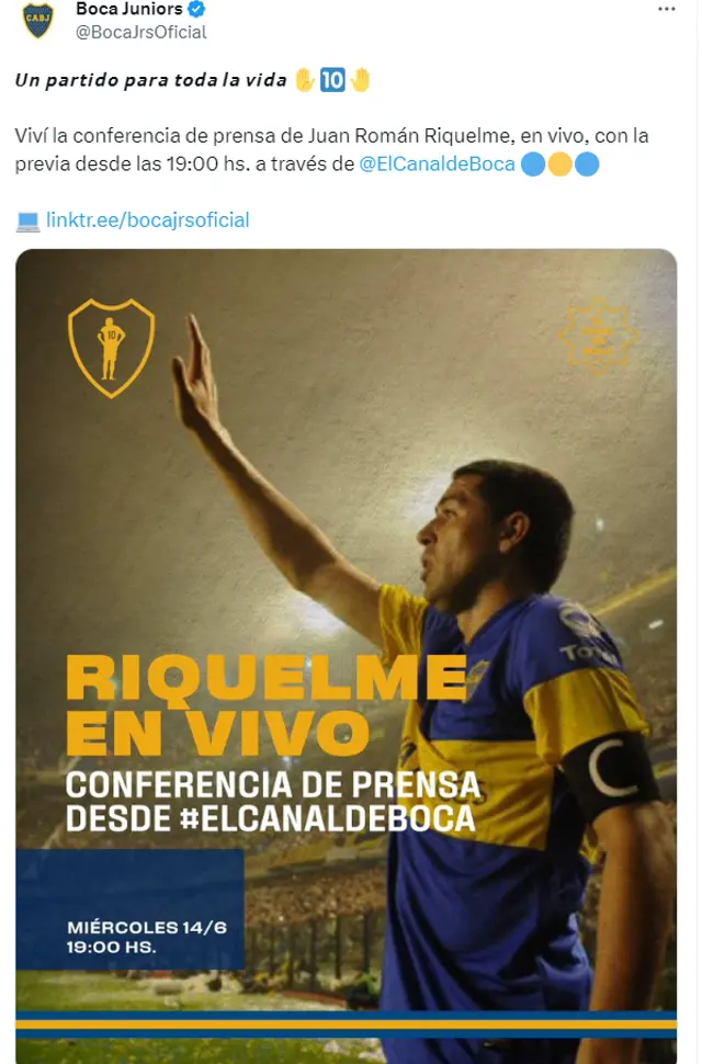 Despedida de Riquelme en La Bombonera