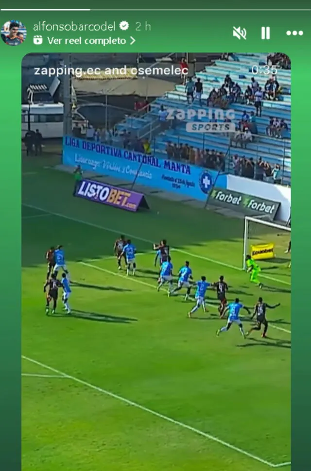 La publicación de Alfonso Barco en su cuenta de Instagram La publicación de Alfonso Barco en su cuenta de Instagram