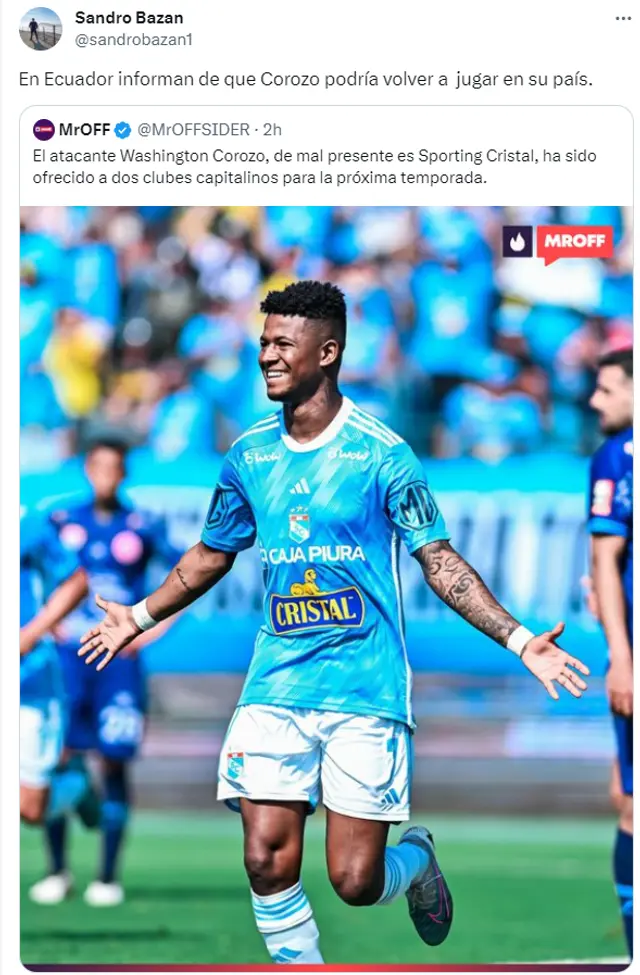 Washington Corozo, Sporting Cristal