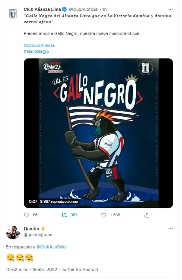 Quintín le envió un mensaje a Alianza Lima.   